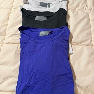 Athleta Short Sleeve Tops - Blue, Black, White
